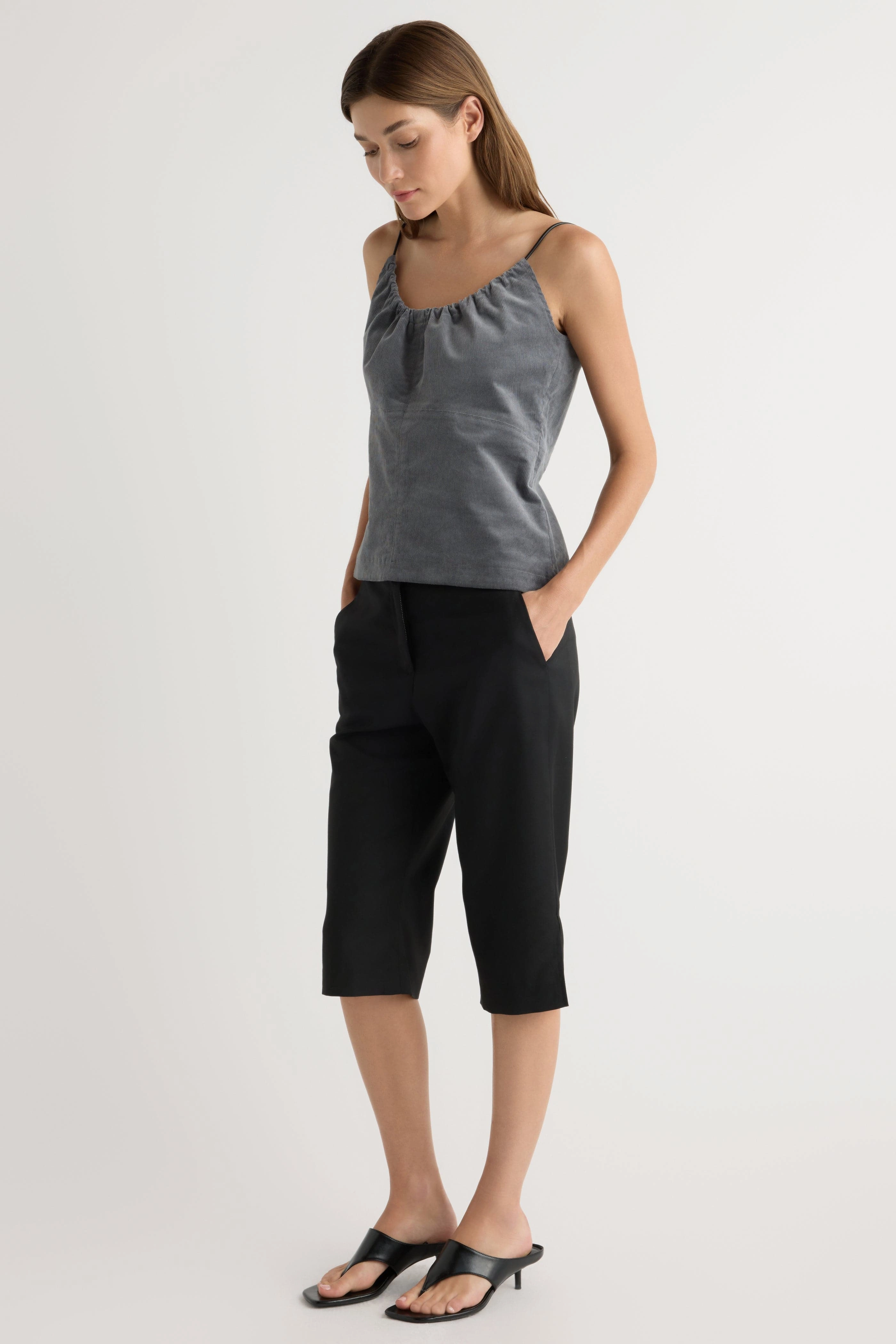 MoistureWickingTechnology Nefferti Corduroy Ruched Cami