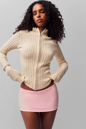 NonRestrictive Cuff Four Way Stretch Design Nell Zip Up