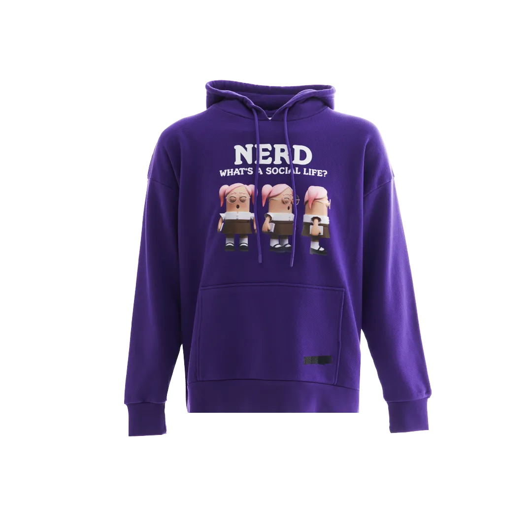 NERD KIDS HOODIE - PURPLE