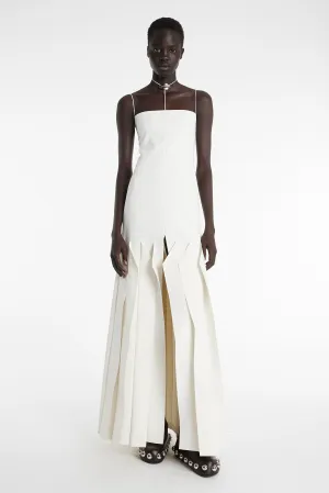 Full Length Lip Choker Dress Ivory Smart Layering