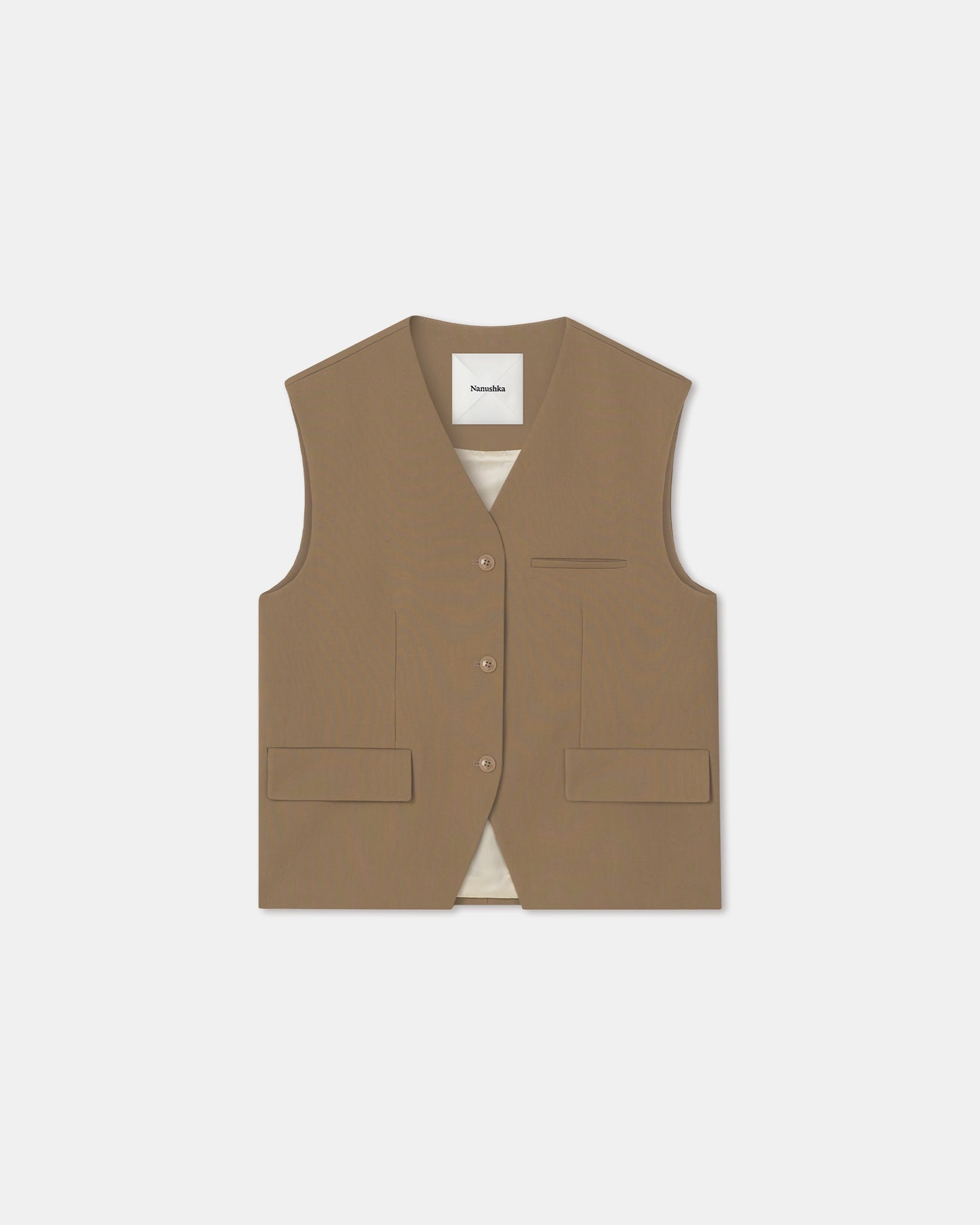 Compression Fit Design Neymat - Tailored Vest - Brown