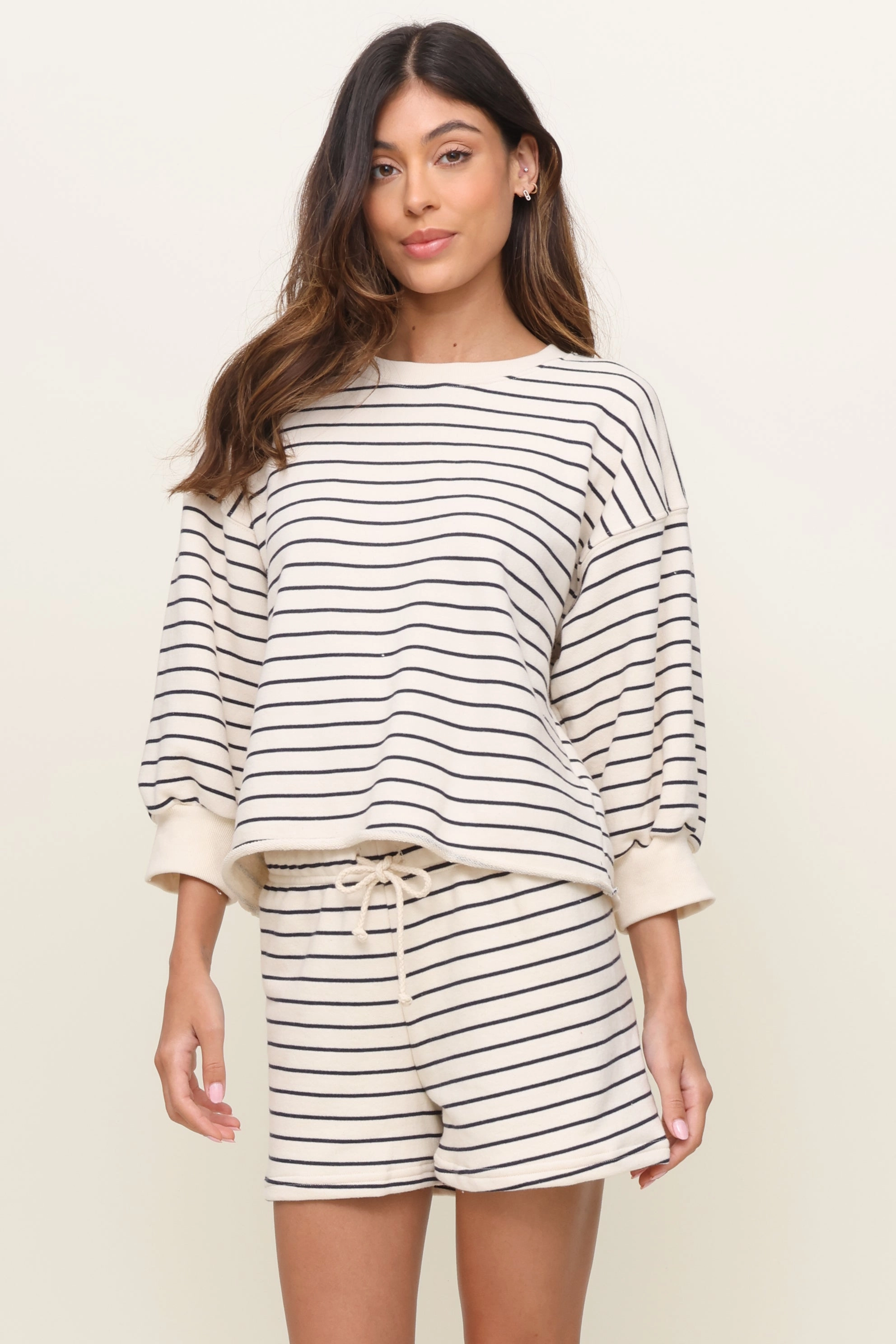 Niall Striped Pullover FadeResistant Treatment Cable Stitch