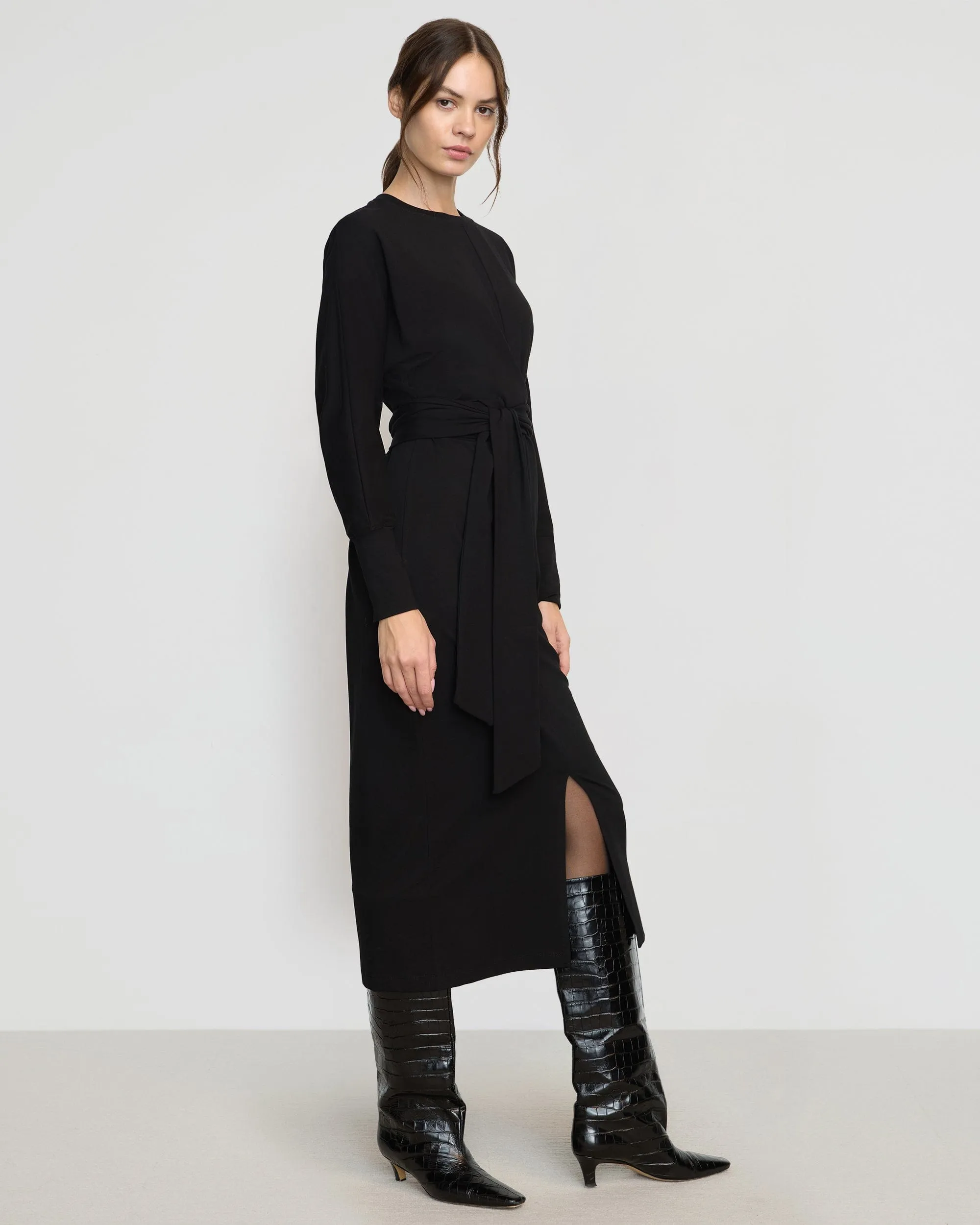 Wei Tie-Front Organic Cotton Dress Casual Tones