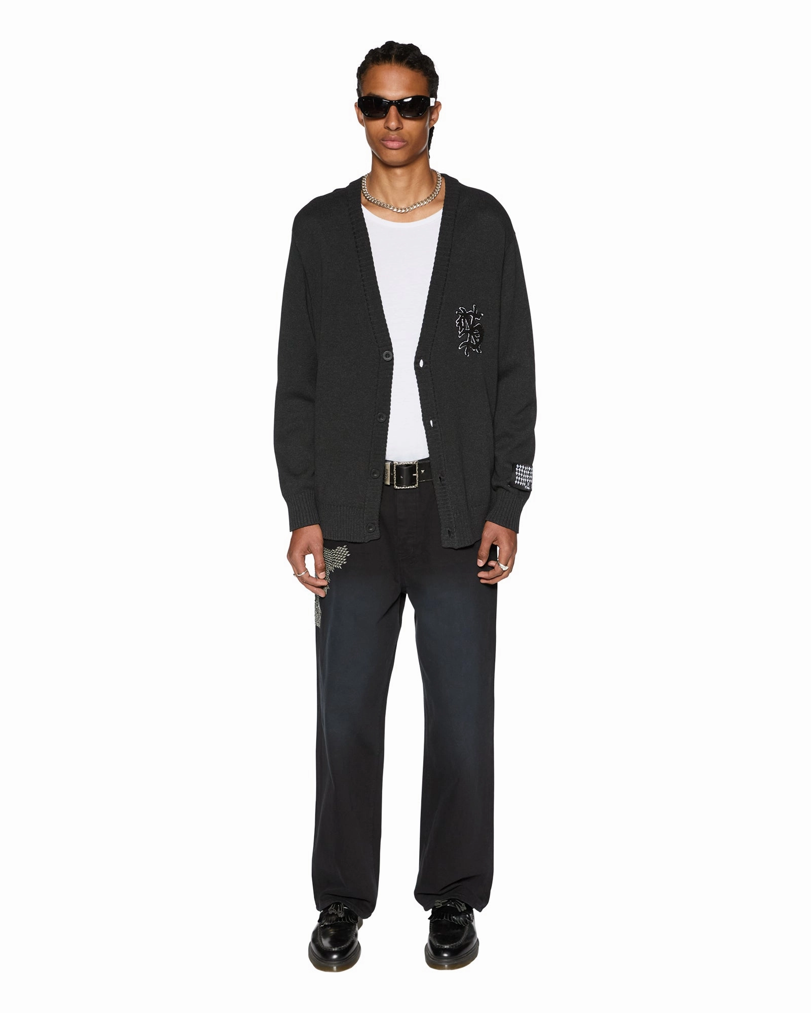 DUG OUT CARDIGAN BLACK RubberizedGrip Tagless Neckline Design