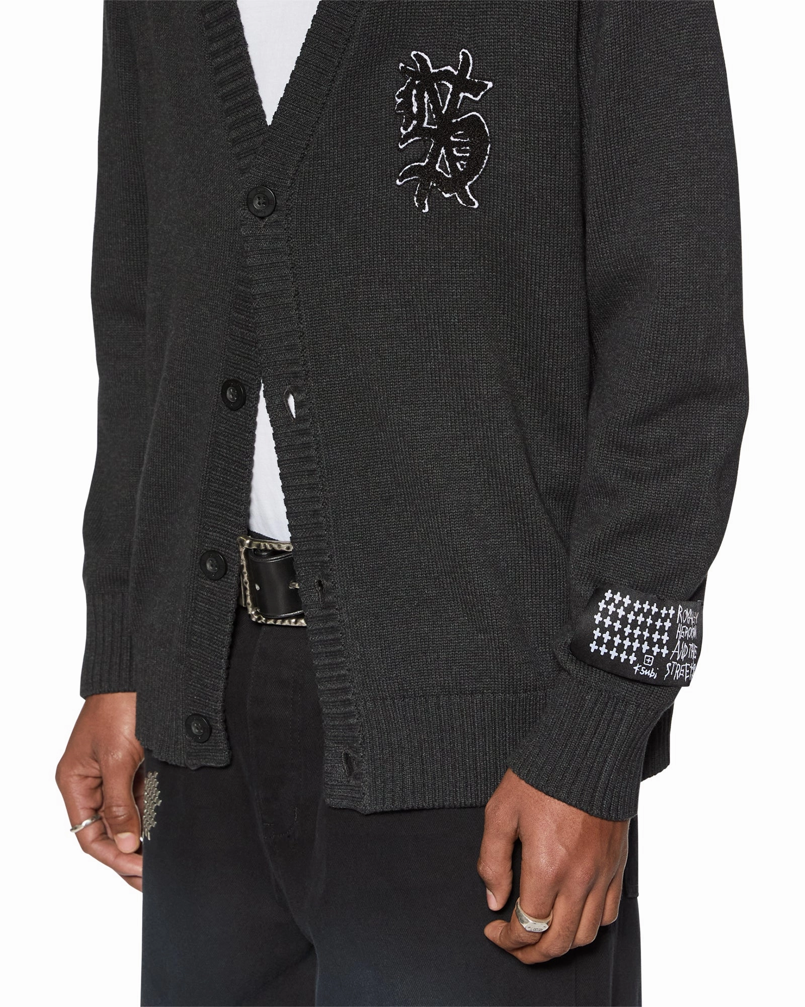 OdorResistant slim fit DUG OUT CARDIGAN BLACK
