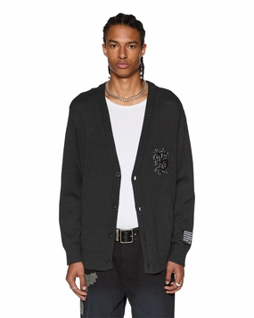 DUG OUT CARDIGAN BLACK Non Restrictive Cut Chic Tee