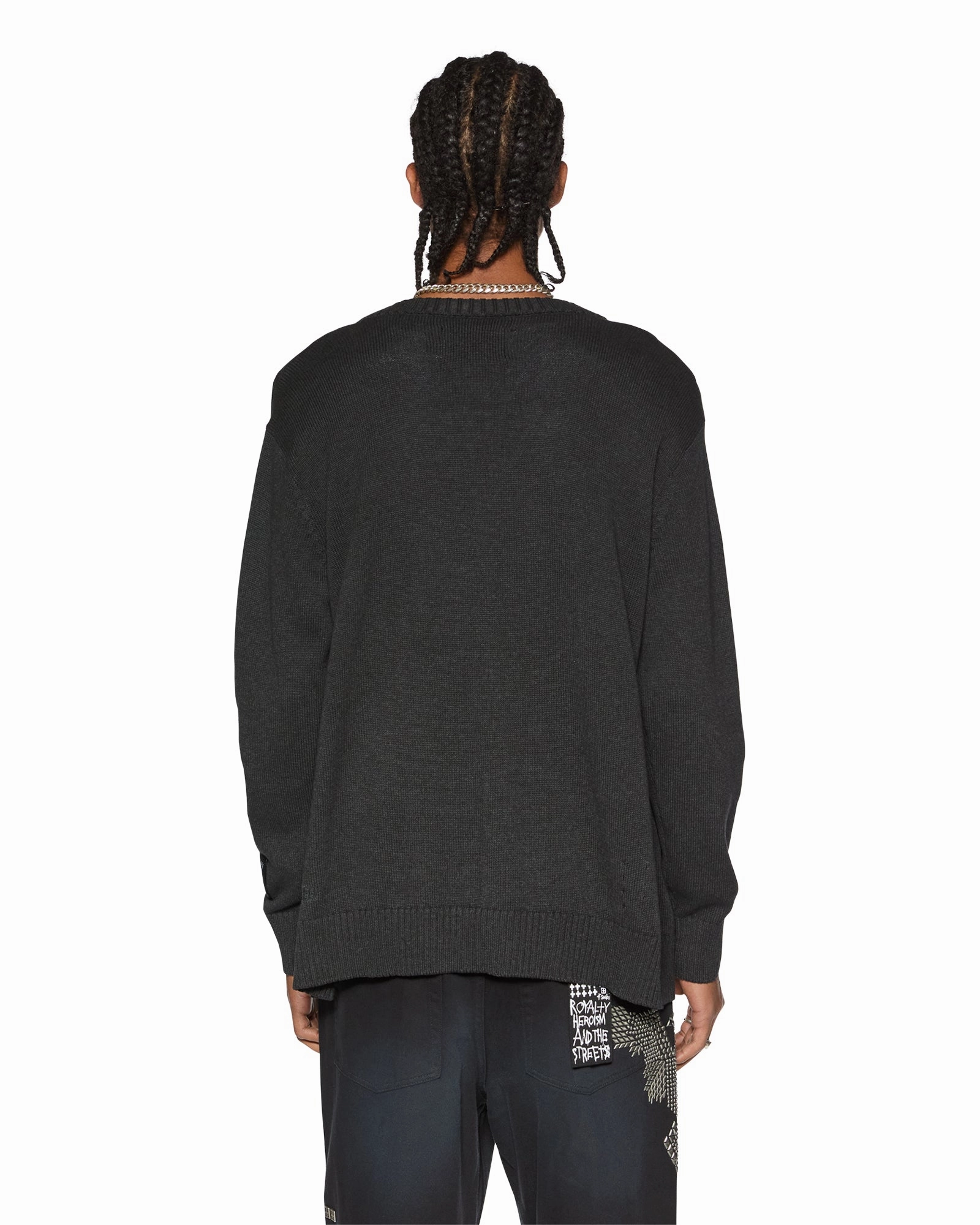 DUG OUT CARDIGAN BLACK VersatileNeckline