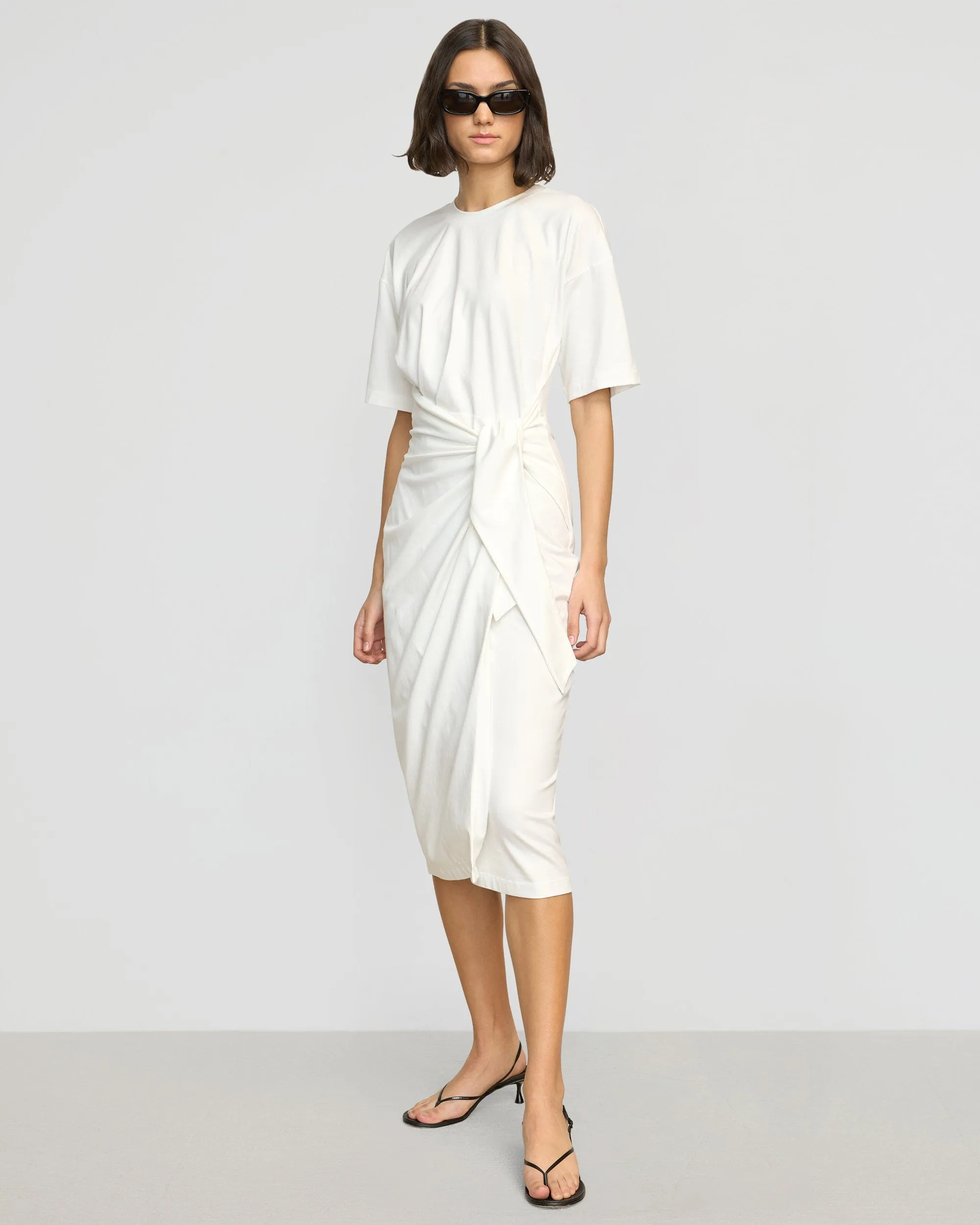 Noa Organic Cotton T-Shirt Wrap Dress Luxe Fit Timeless and Comfortable