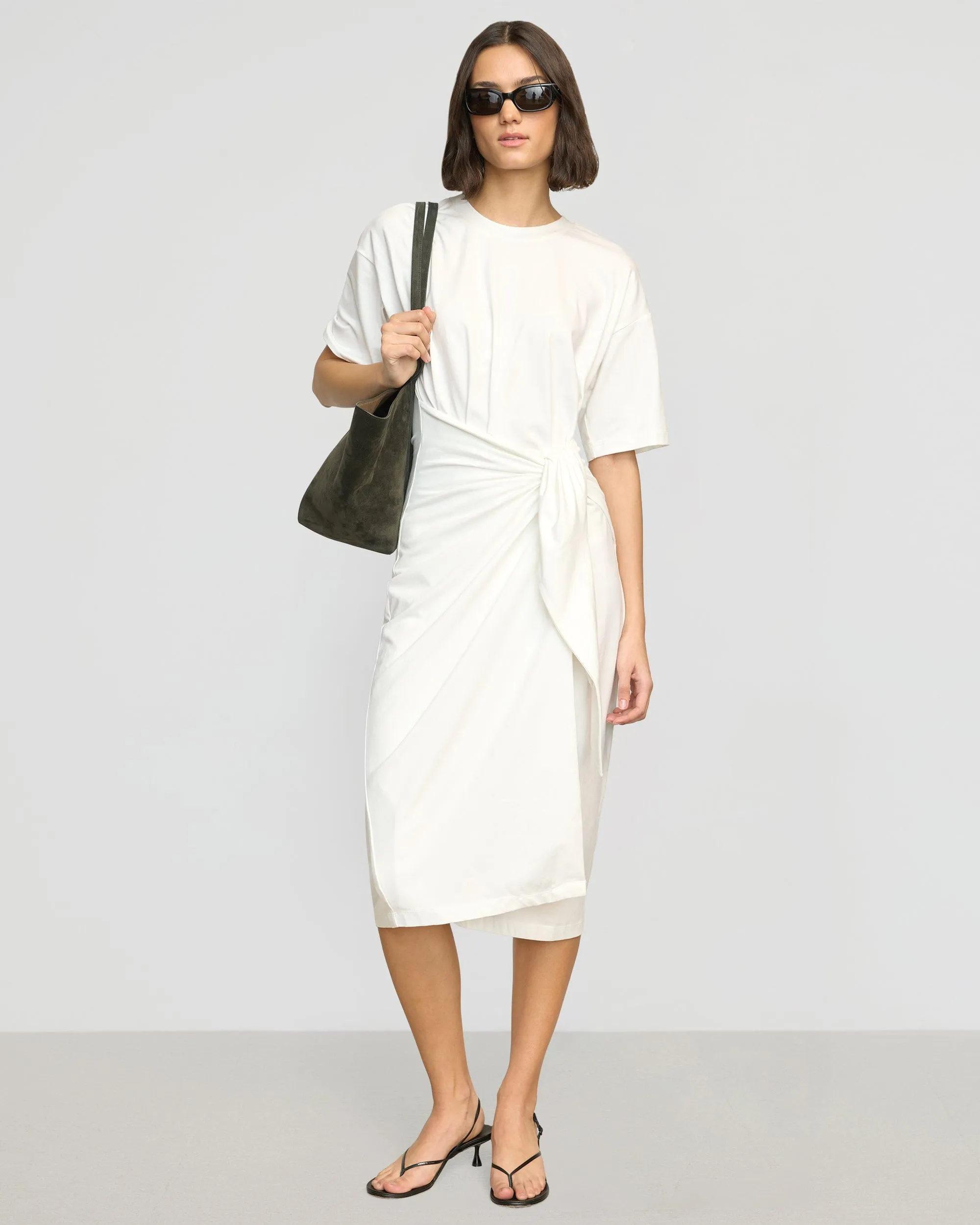 Noa Organic Cotton T-Shirt Wrap Dress Elegant Mood