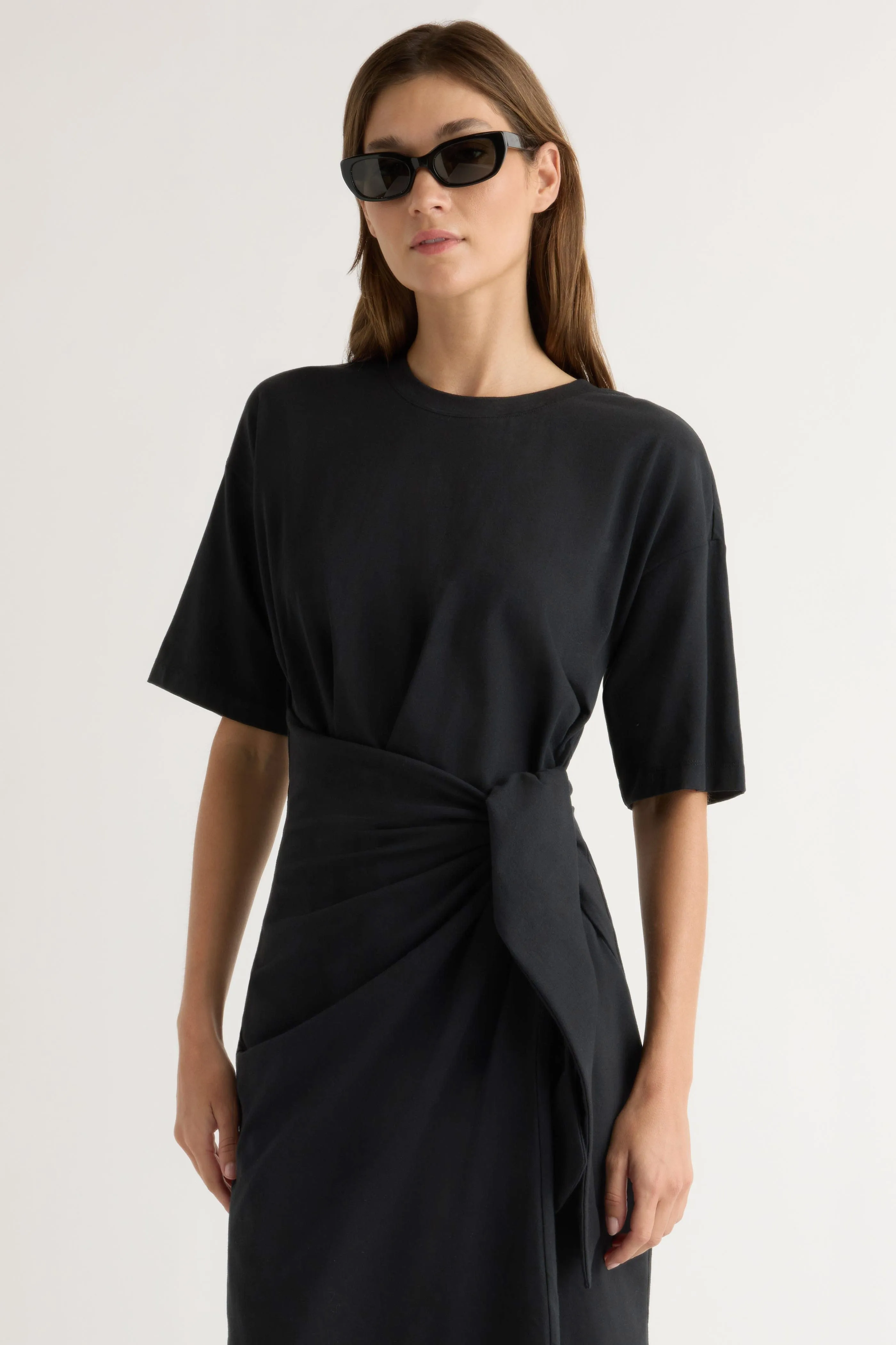 Smooth Layering Noa Organic Cotton T-Shirt Wrap Dress