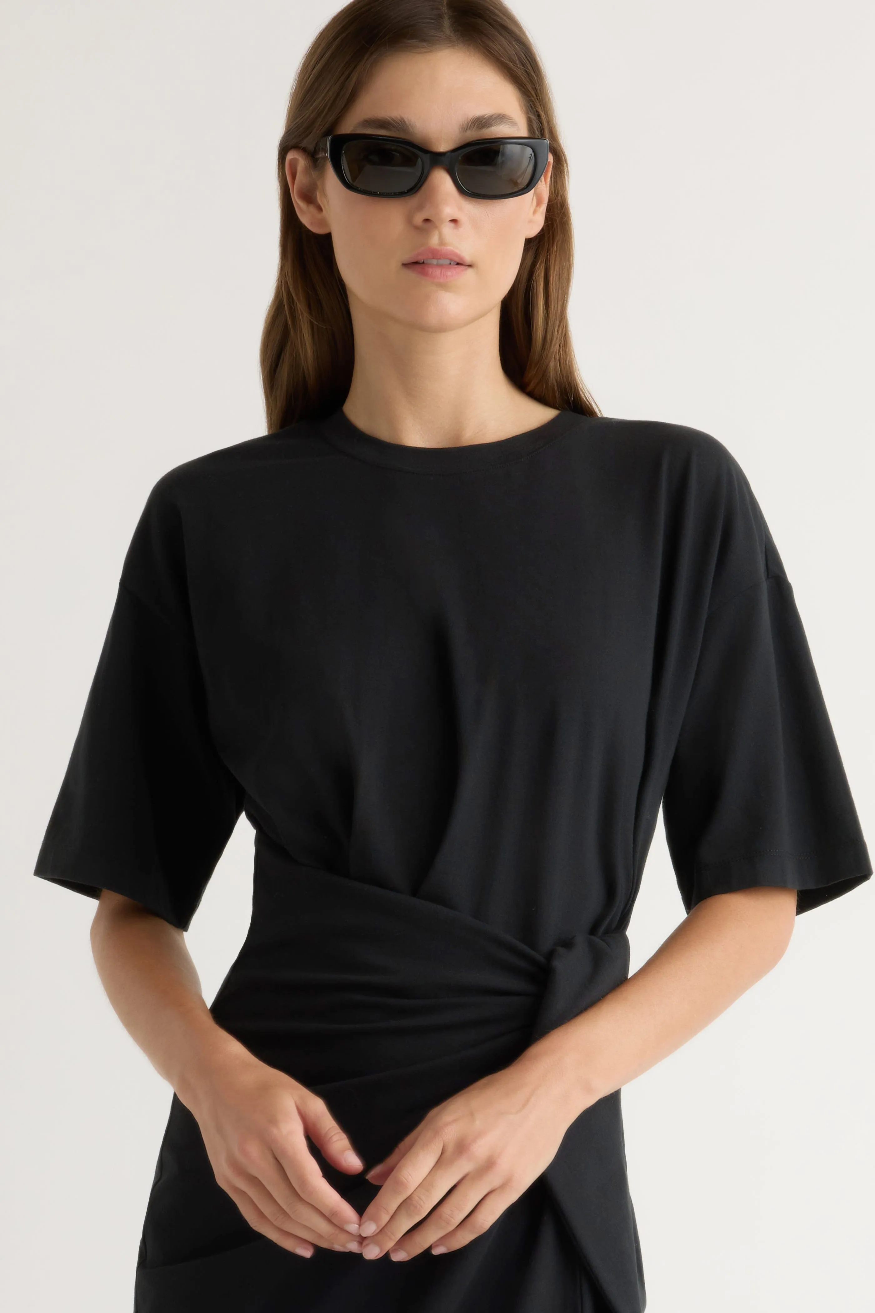 Luxe Look SmoothEdgeFinish Noa Organic Cotton T-Shirt Wrap Dress