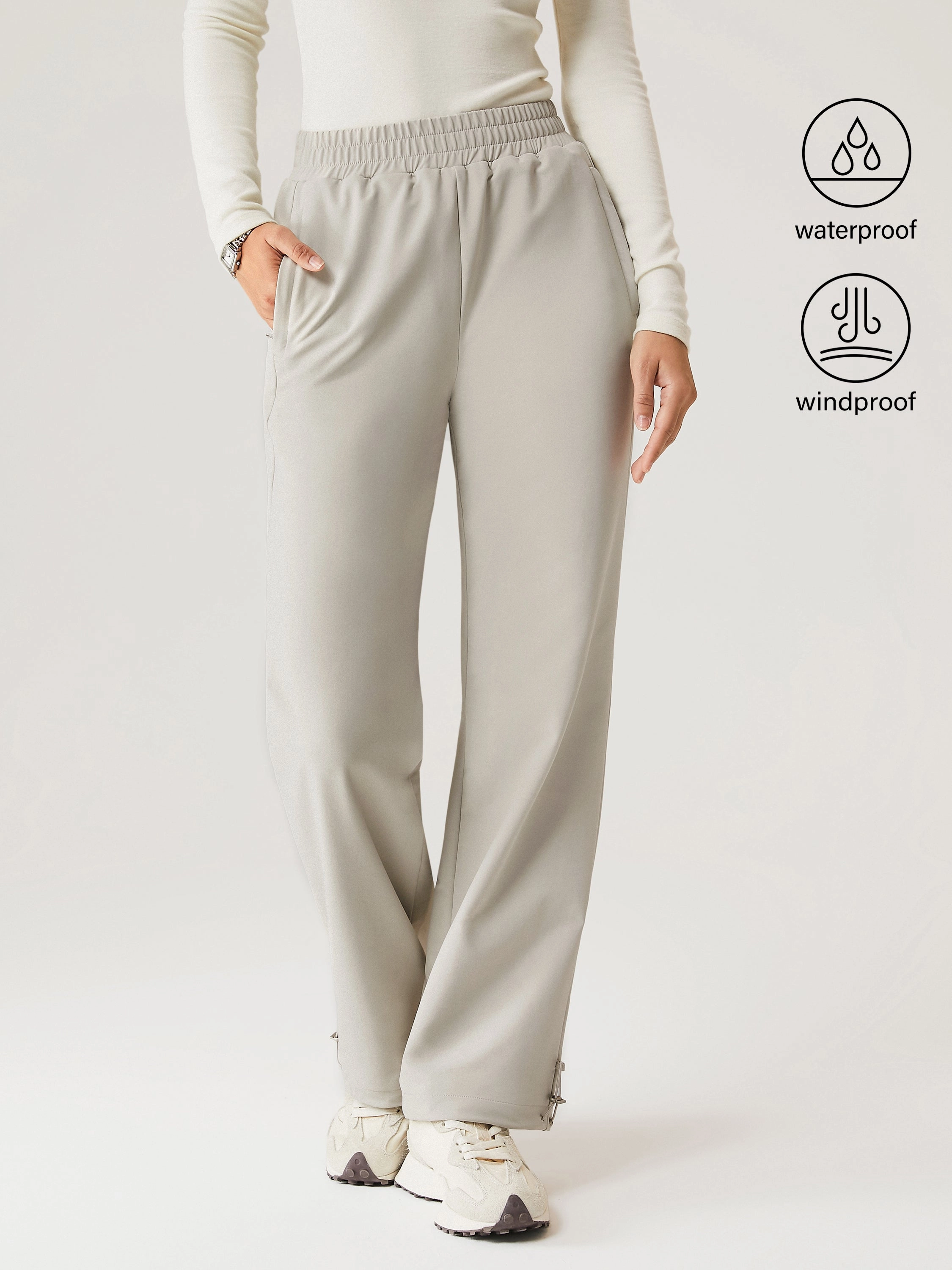 Active Layer Water-Proof Fleece-Lined Elastic Waist Pant