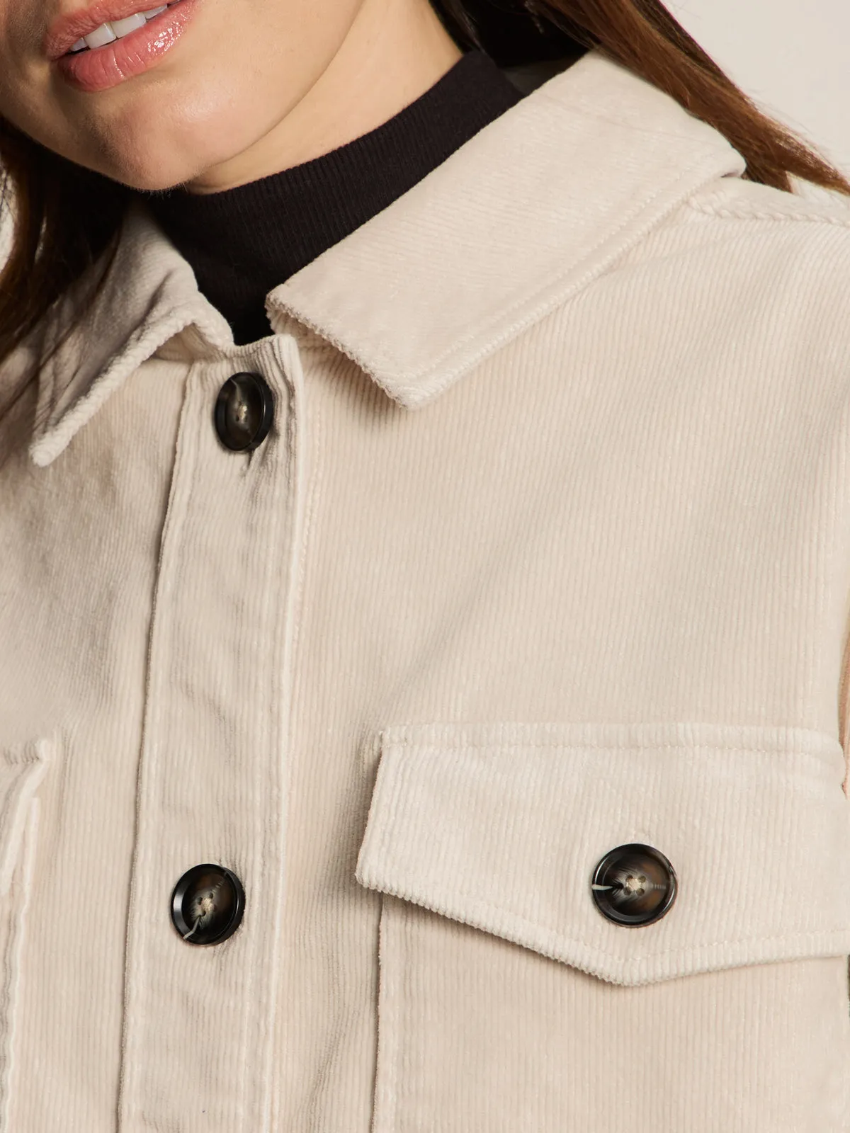 The Corduroy Shacket Mother Of Pearl family gathering