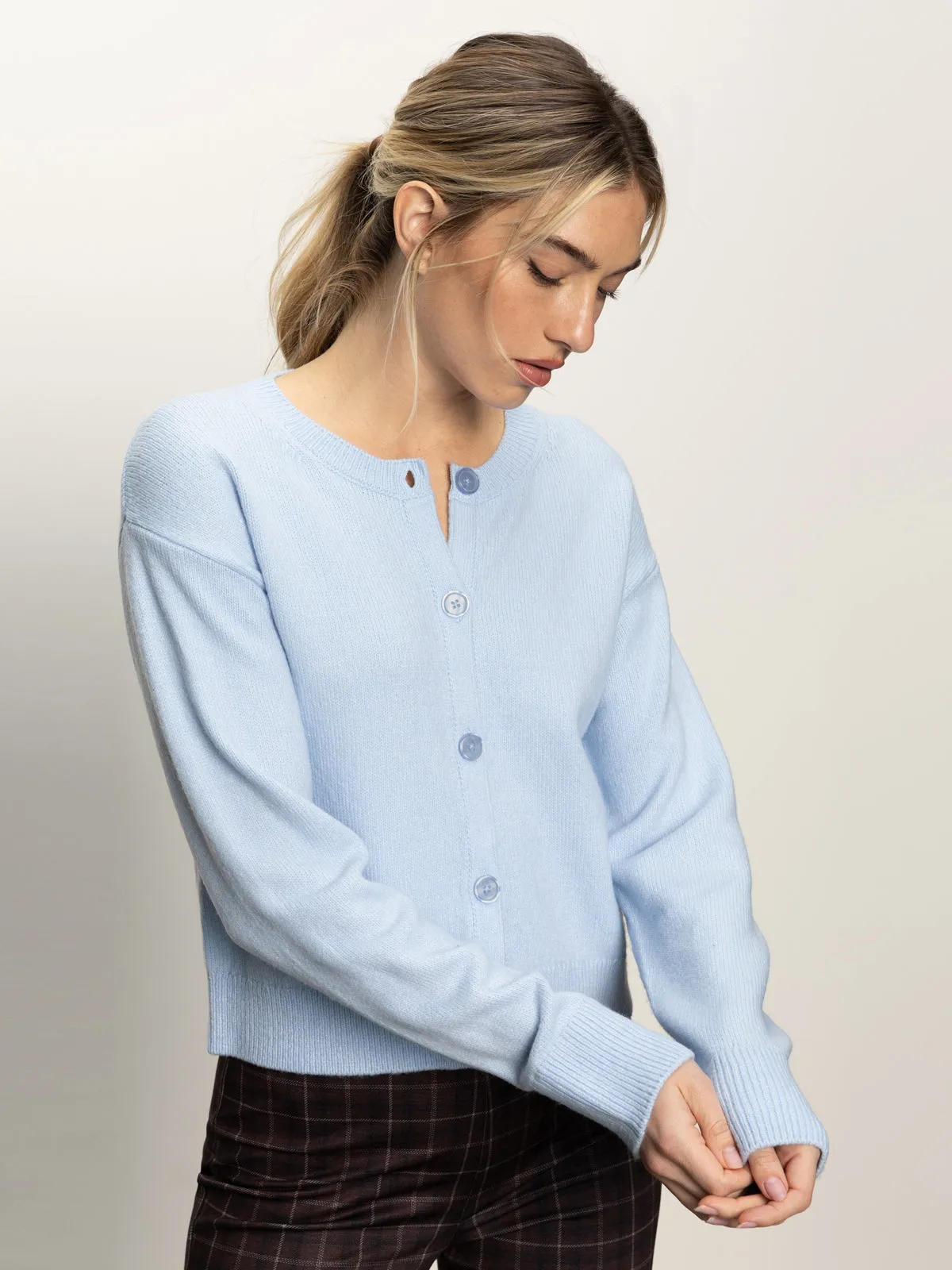 Must-Have Cardi Blue Powder Stylish Hoodie Drop Shoulder