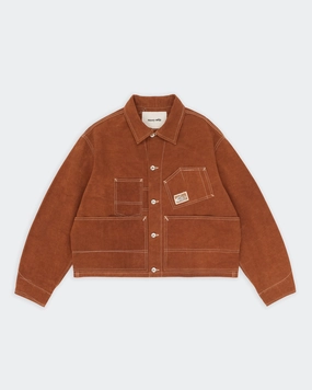 Outfit Routine Breathable Denim Station Jacket - Brown Wonky-Wear