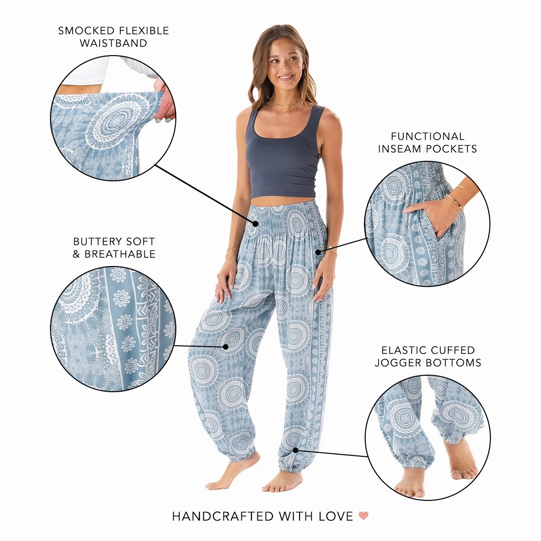 Smooth Fabric Stylish Comfort Moon Shadow Harem Pants
