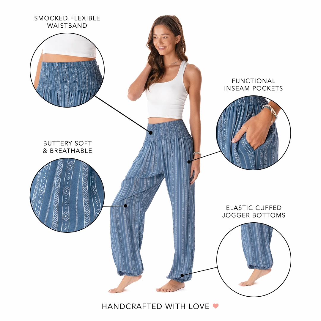 Day Comfort Easy Stretch Fit Twilight Tribal Harem Pants