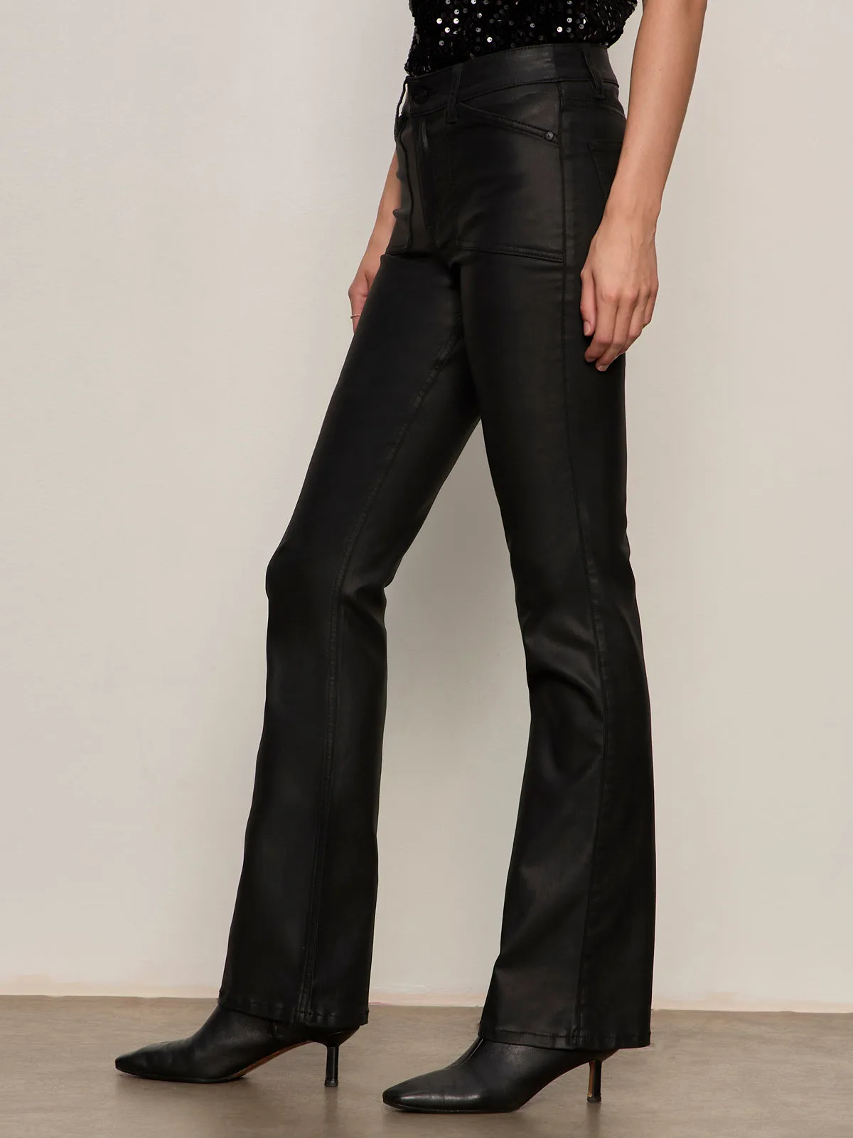 Slick Brook Bootcut Pant Black Comfortable Wear All Purpose Casual Cut
