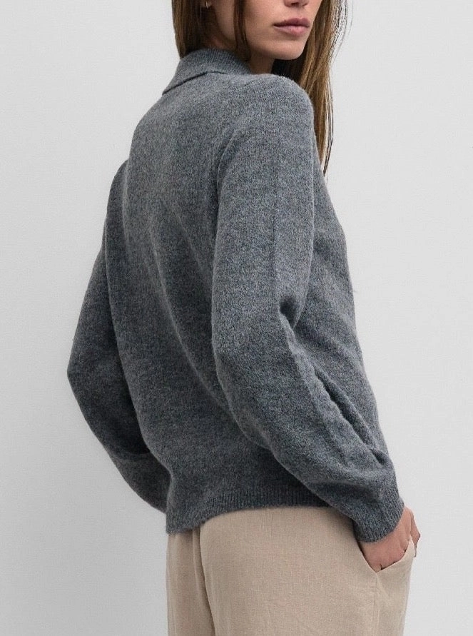 Colorfast Clothing Home Warmth Ridley Cardigan - Grey
