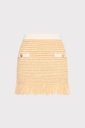 Kali Textured Fringe Knit Mini Skirt Daily Layers
