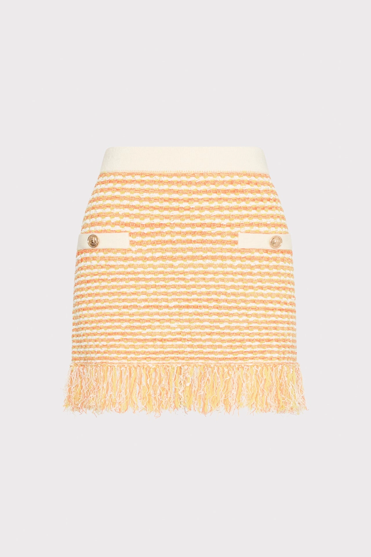 Work Comfort Kali Textured Fringe Knit Mini Skirt