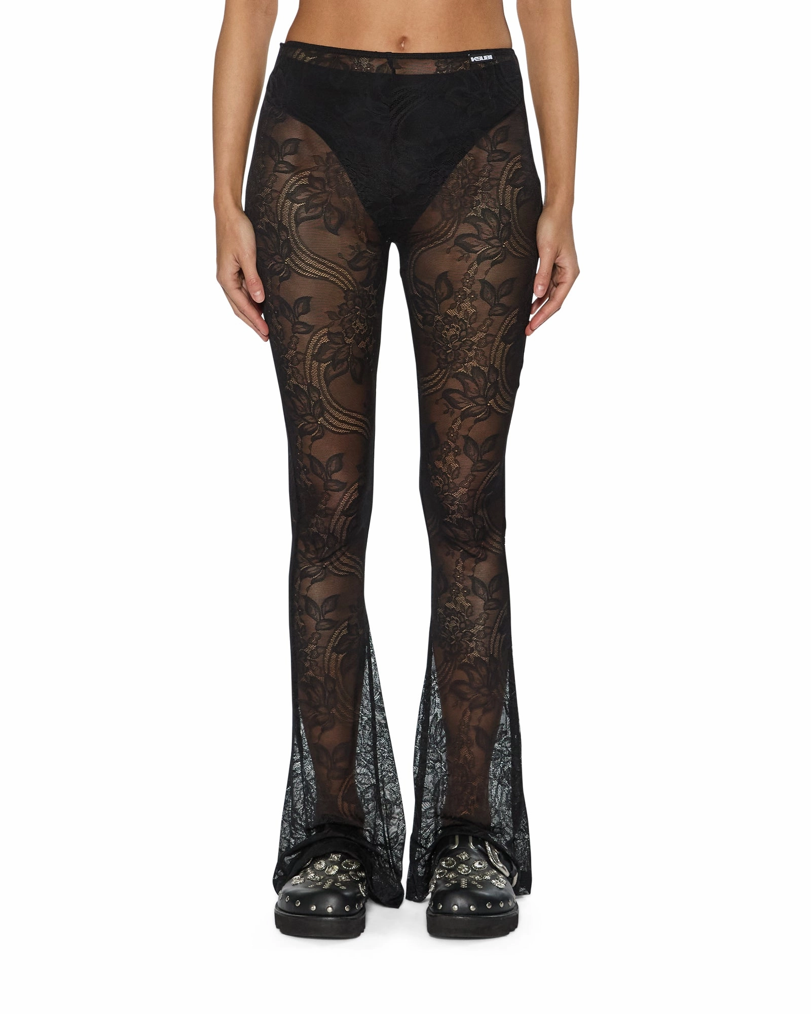 FLARE PANT BLACK LACE Relaxed Look