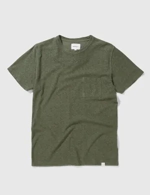 Norse Projects Niels Japanese Pocket T-Shirt - Dried Olive