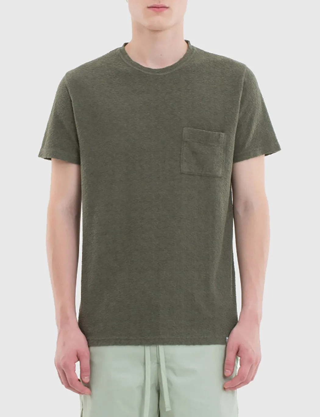 Norse Projects Niels Japanese Pocket T-Shirt - Dried Olive