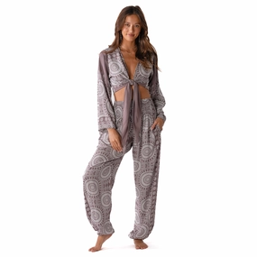 Nosara Daydreamer Top   Harem Pants Set Contrast Stitch Accent