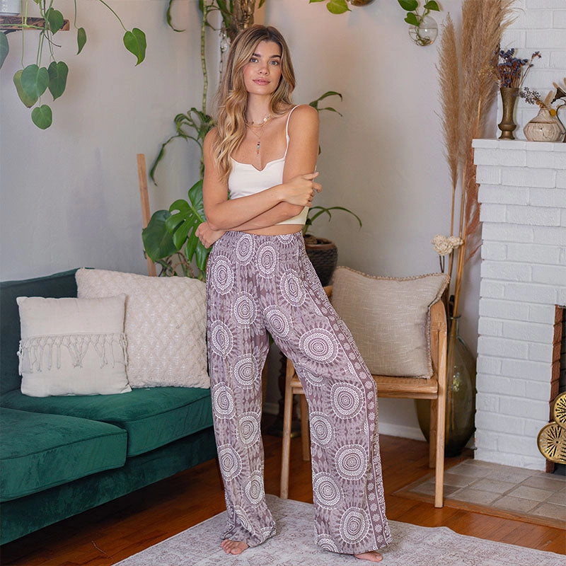 Nosara Printed Wide Leg Pants Performance Fit Core Ease