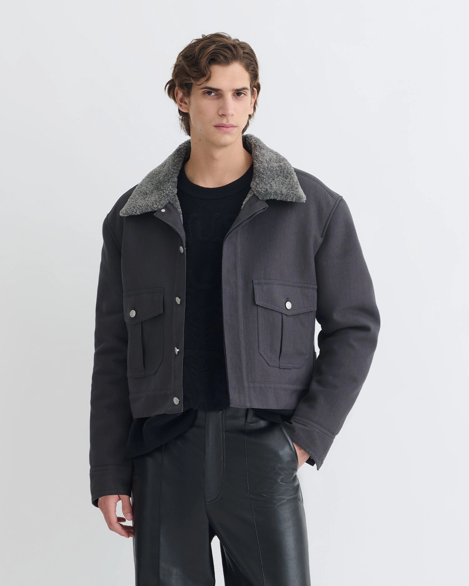 Faux - Leather Sleep - Wear Nowell - Wax Cotton Jacket - Graphite