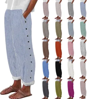 NREALY Linen Pants Women Womens Linen Pants