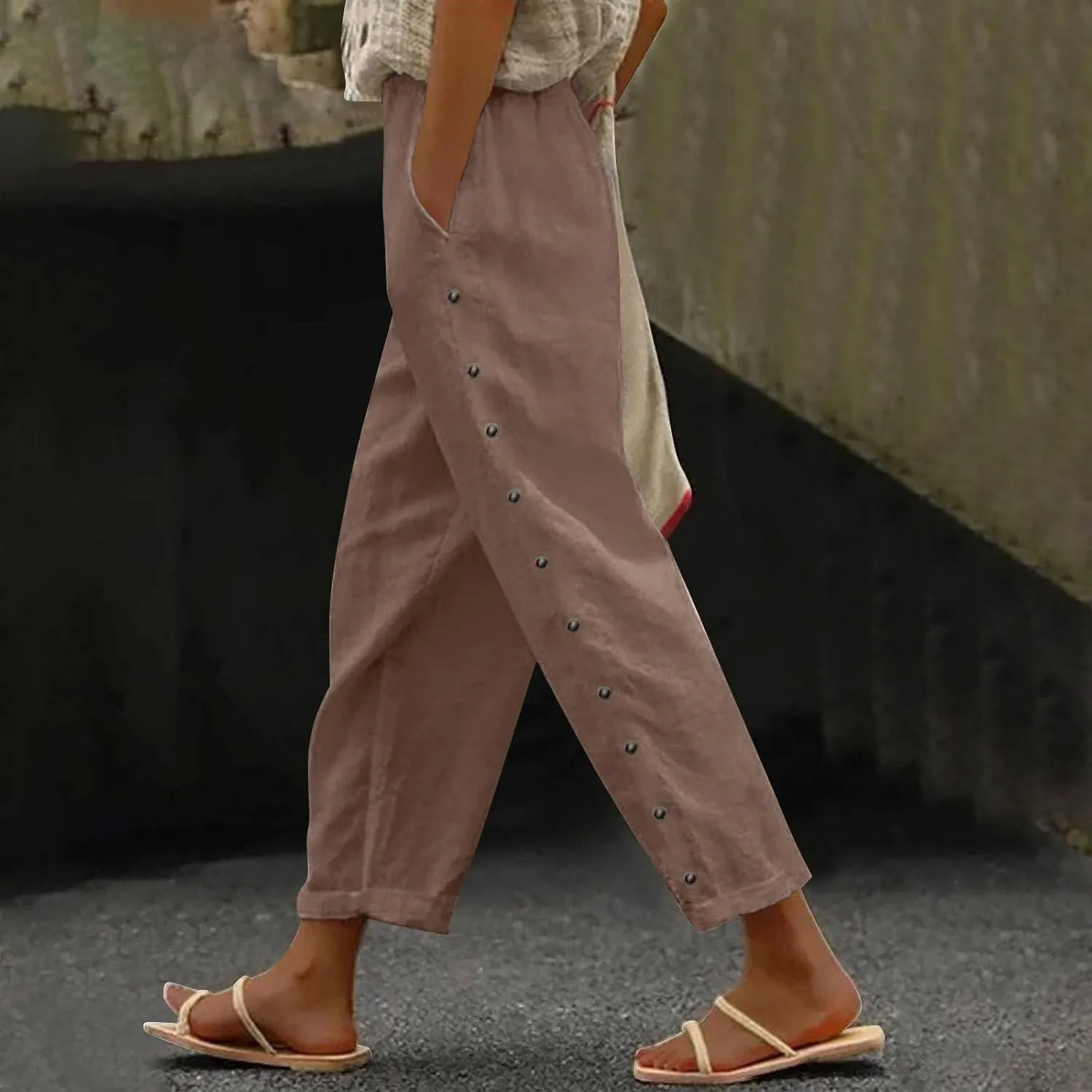 NREALY Linen Pants Women Womens Linen Pants