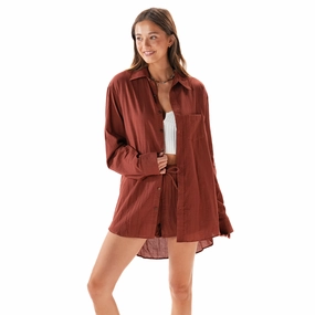 Nutmeg Boyfriend Button Up DurableCollarStays