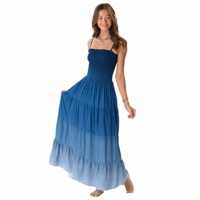 Ocean Mist Mai Tai Maxi Dress Structured Shape Moisture wicking