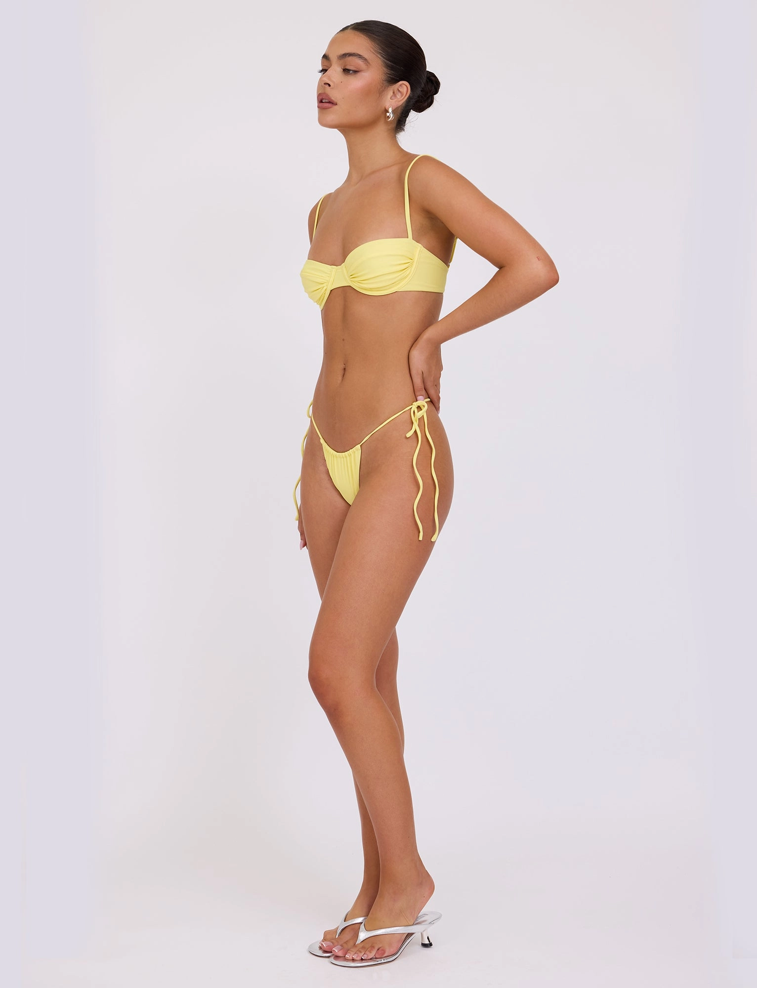 KHESSA BIKINI TOP - YELLOW : LEMON Beach Outfits Durable Fabric Swim