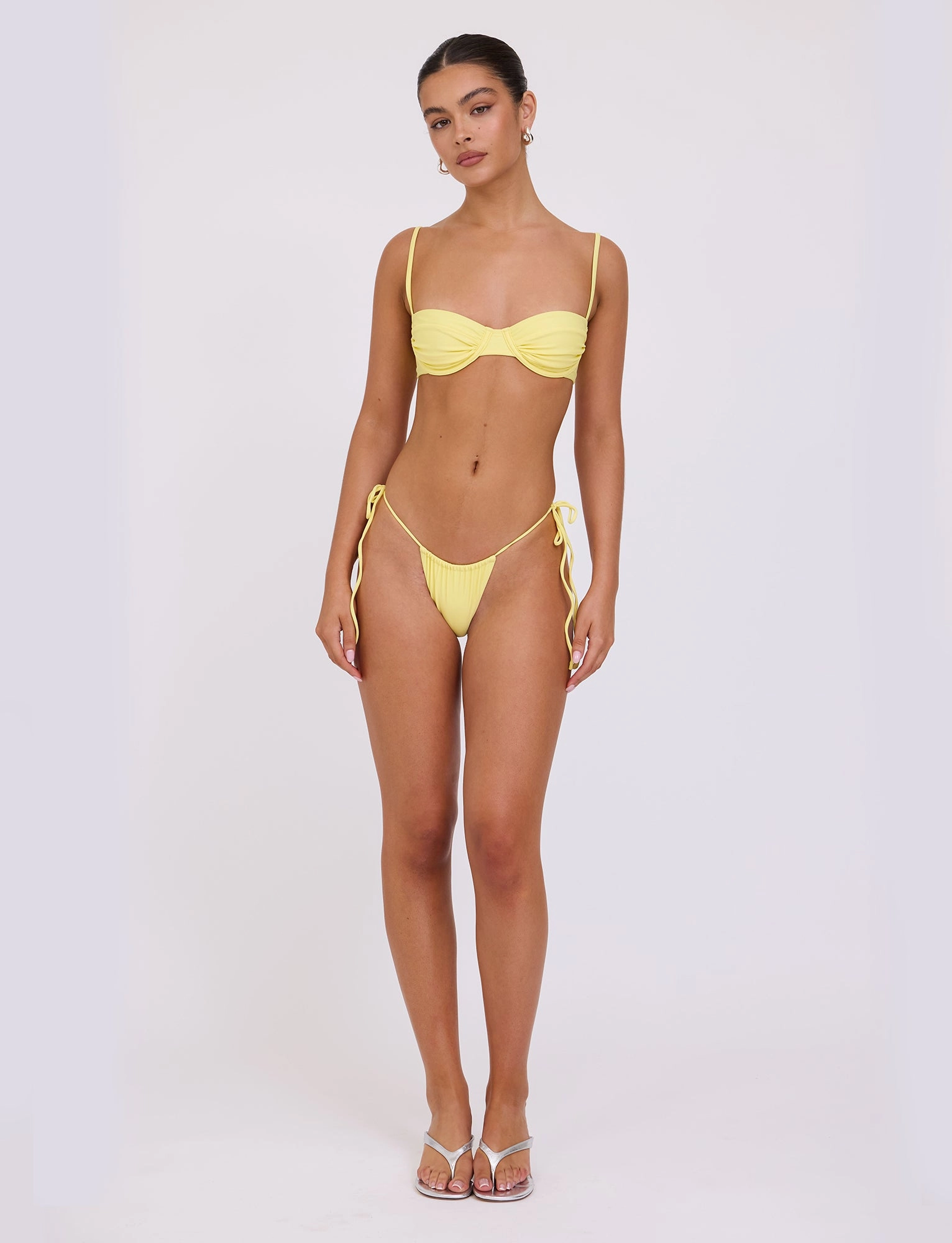 Friction Reducing Fabric Beach Escape KHESSA BIKINI BOTTOM - YELLOW : LEMON