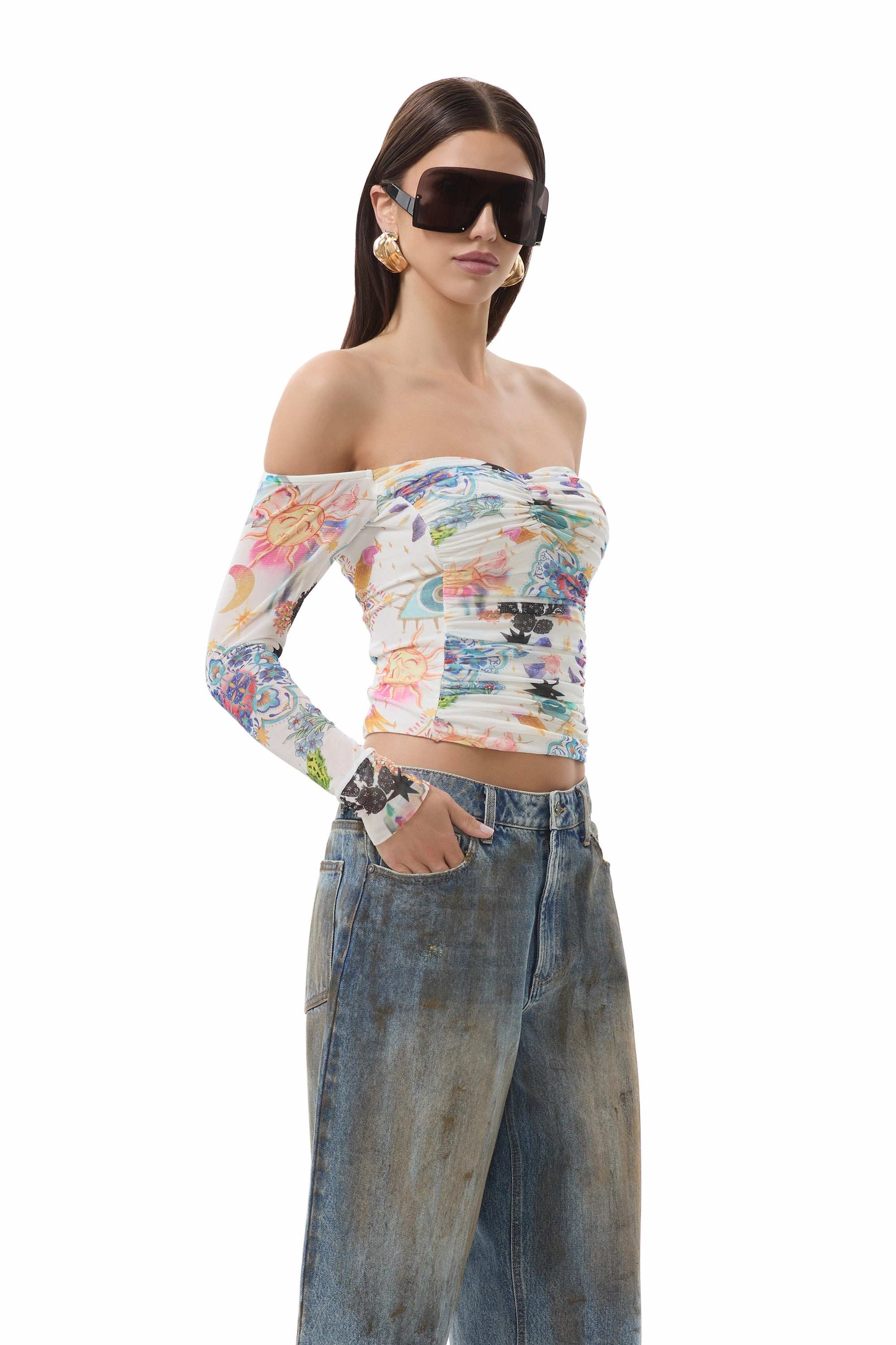 Odilla Top - Summer Convo NonIrritating Stitching Two Tone Weave
