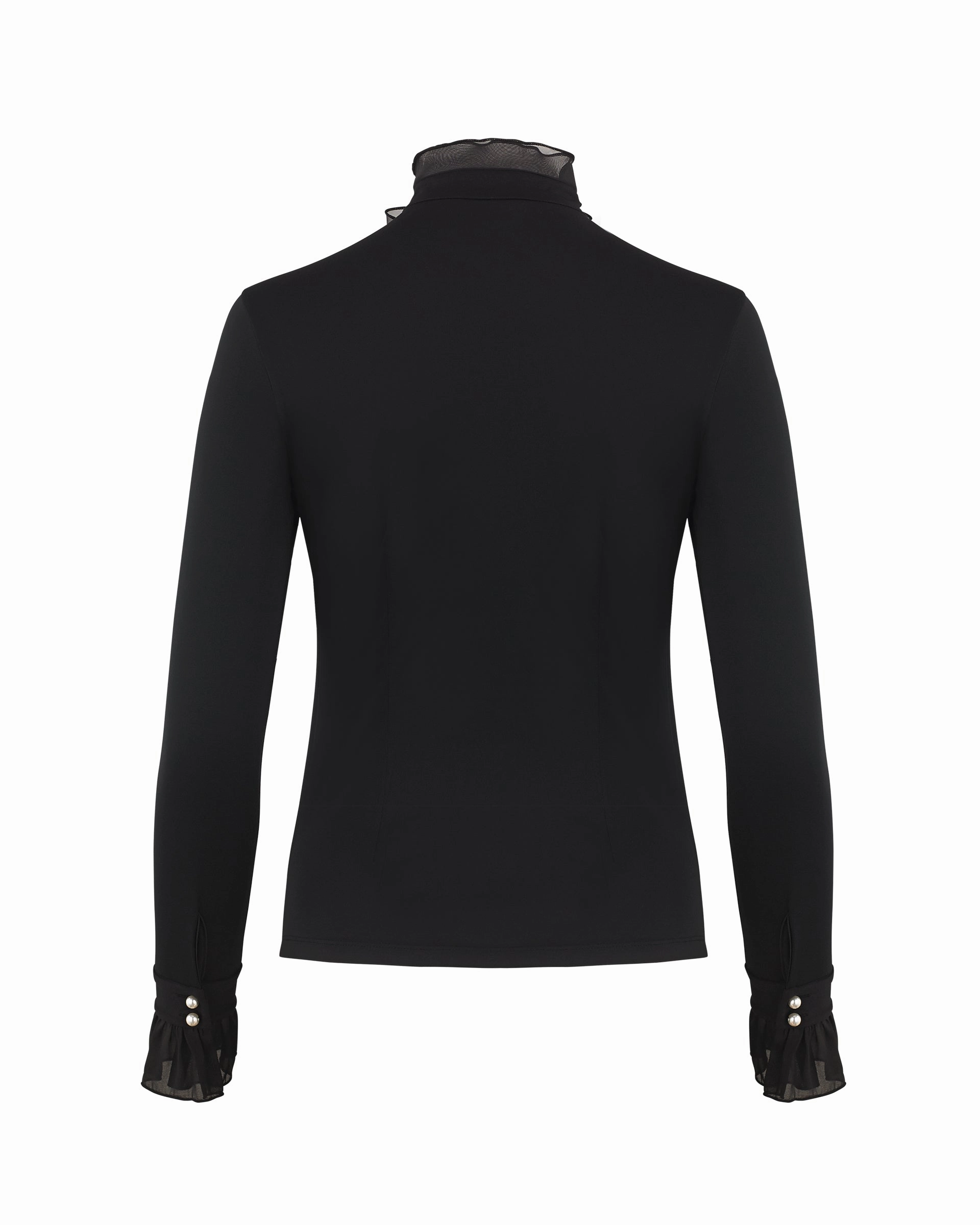 OEKOTEX Certified Fabric Chiffon Ribbon Windproof Inner T-Shirt - Black