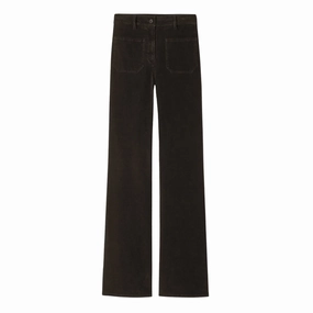 Flat waistband Multi Pocket Design Chocolate Brown Florence Pant