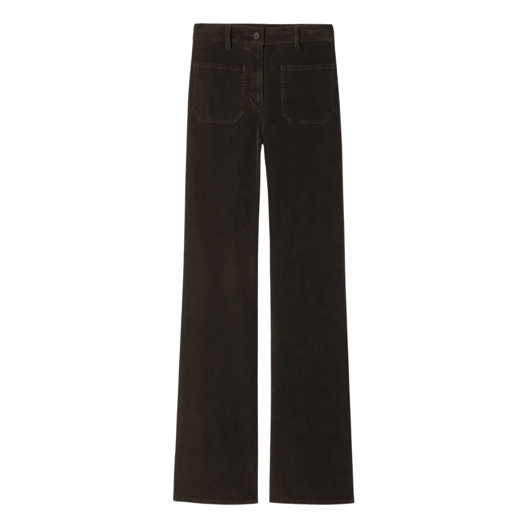 Flat waistband Multi Pocket Design Chocolate Brown Florence Pant