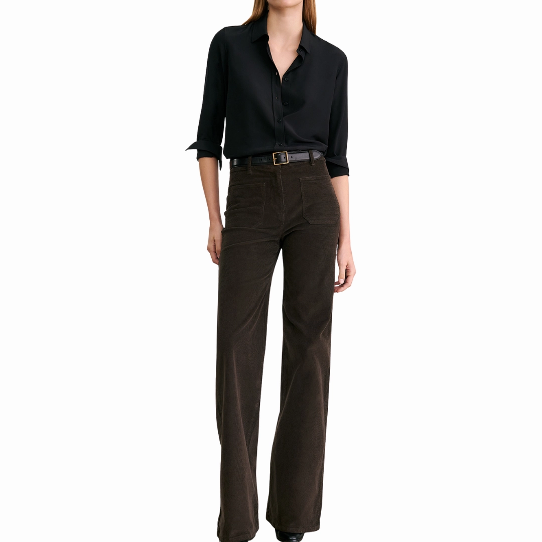 Chocolate Brown Florence Pant AntiPillingFabric Odor Control Fabric