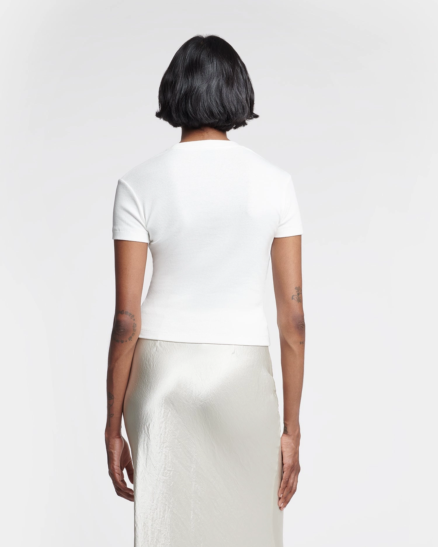 AthleticInspired Axton - Cropped Ribbed Cotton-Jersey T-Shirt - Off White