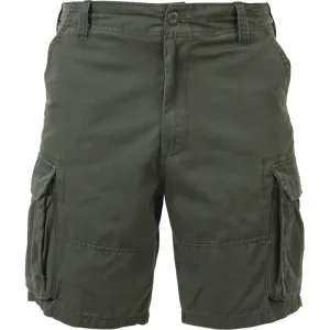 Olive Drab - Tactical Vintage Paratrooper BDU Cargo Shorts - Poly Cotton - Zipper Fly