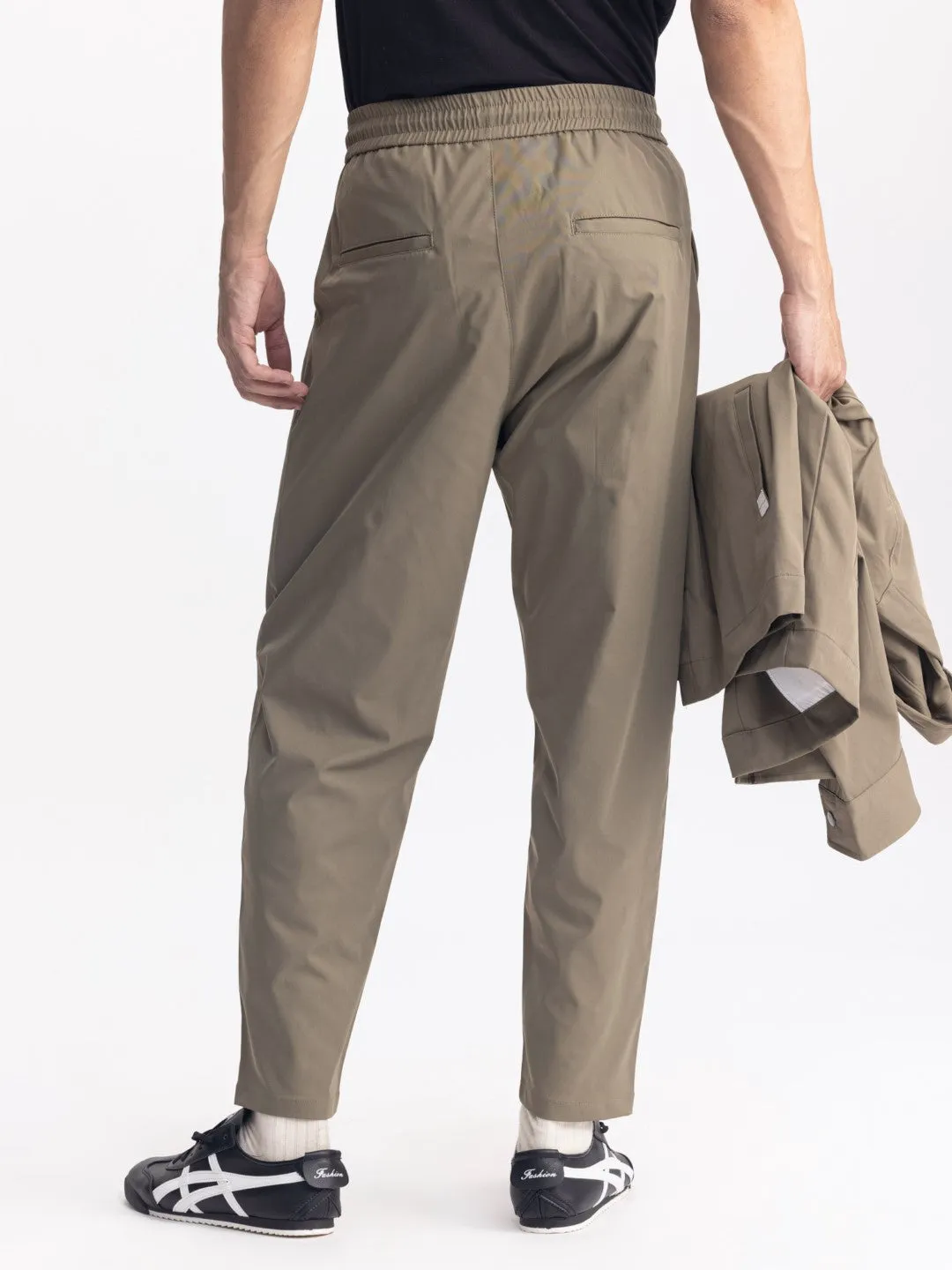 Olive Loose Crop Jogger Pant