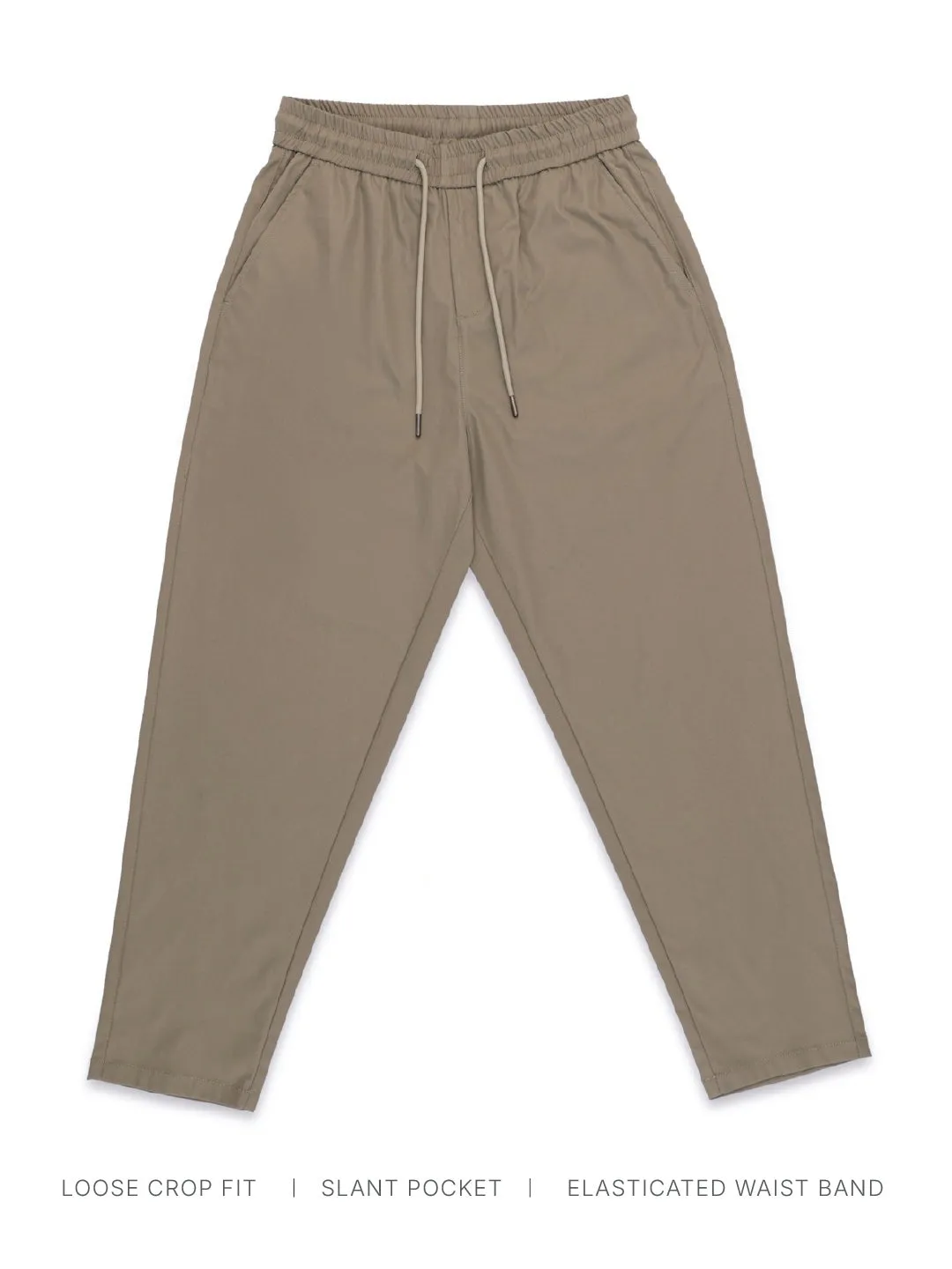 Olive Loose Crop Jogger Pant