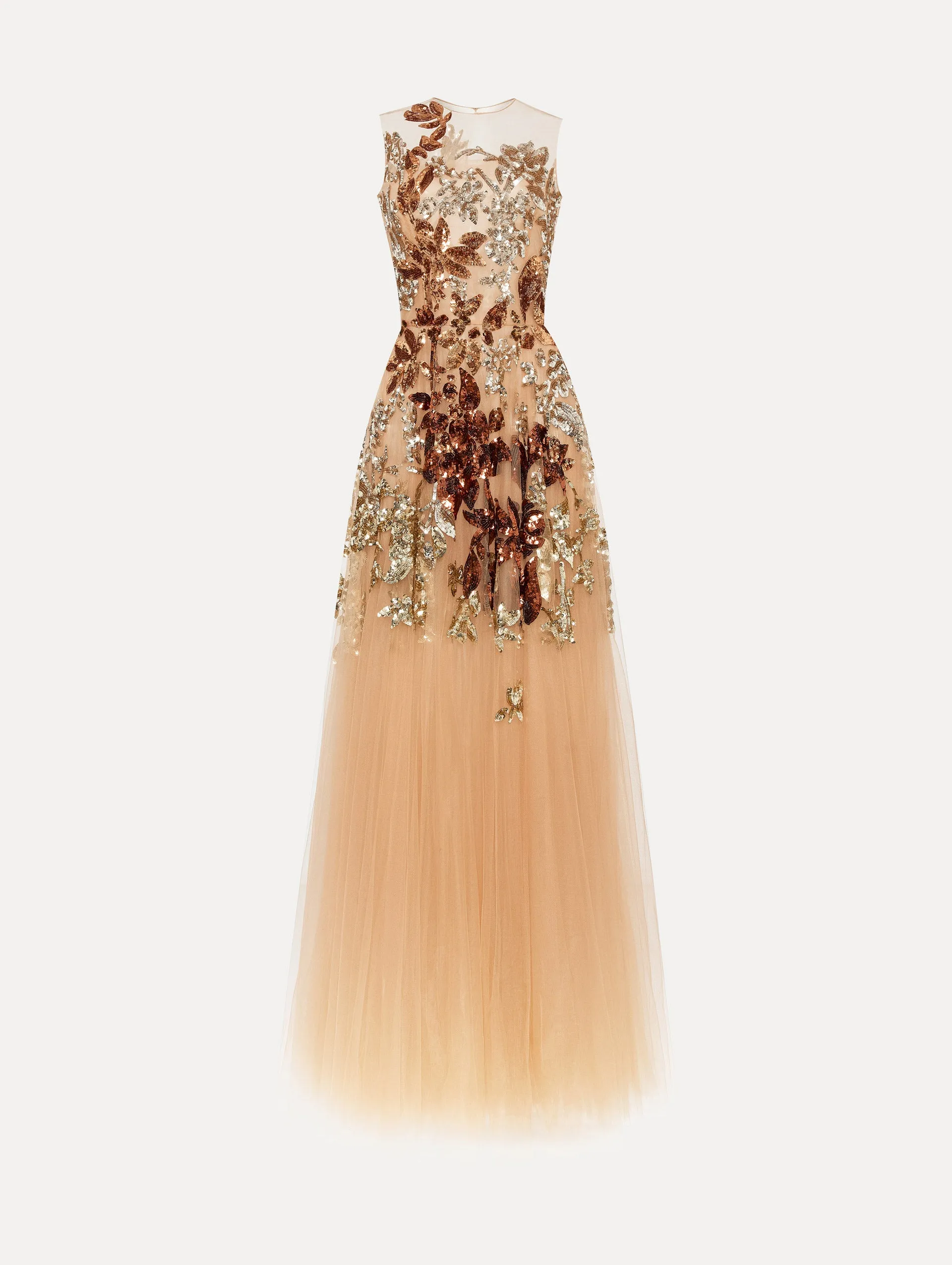 Ombré Sequin Peony Gown