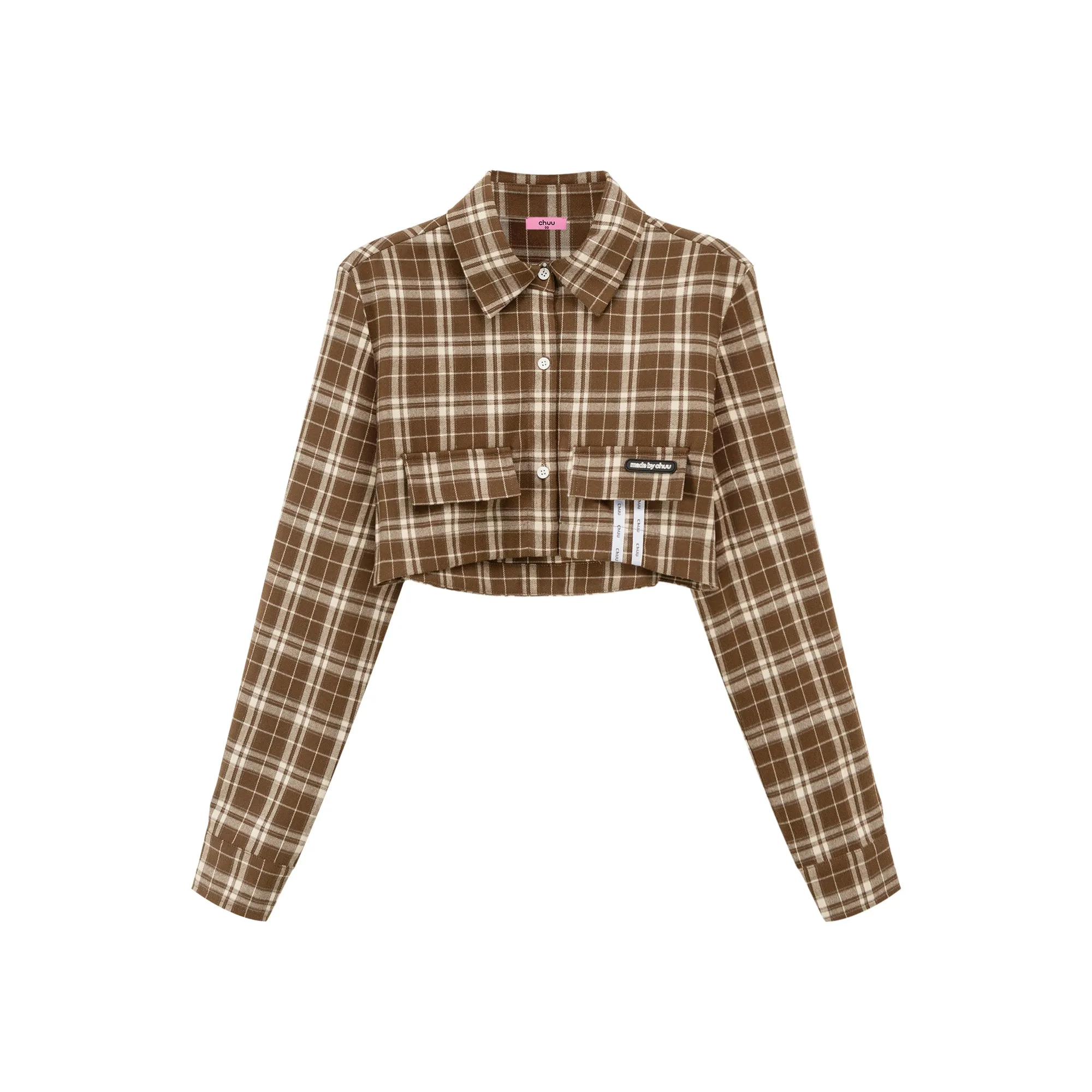 On The Ground Check Cropped Shirt