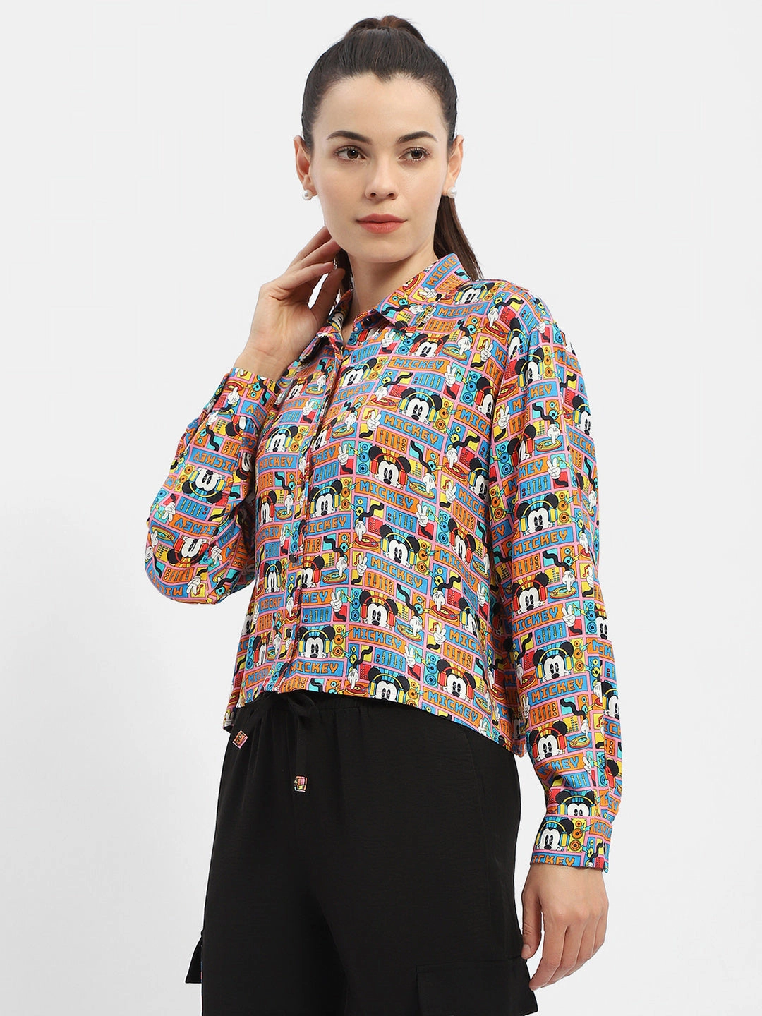 Madame Disney Printed Orange Shirt Professional Look Minimal Design