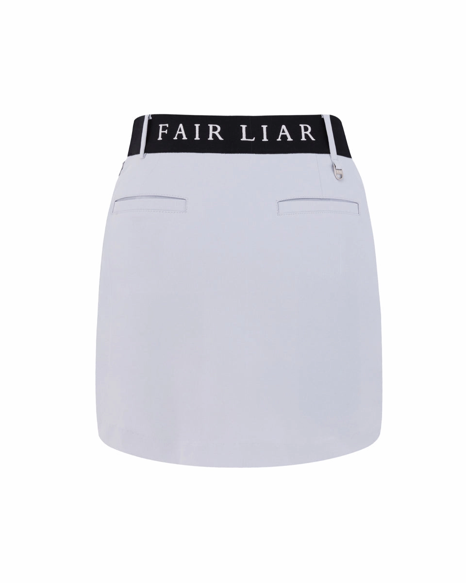 Reimagined Classic Simple Motion Back band H-line skirt - Grey